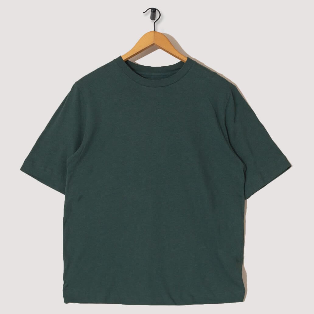 Basic T-Shirt Jersey - Uniform Green| MHL By Margaret Howell| Peggs & son.