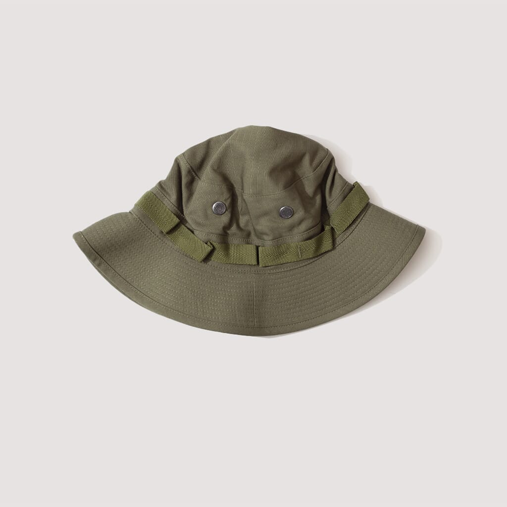 Cotton Ripstop Bucket Hat - Army Green | OrSlow | Peggs & son.