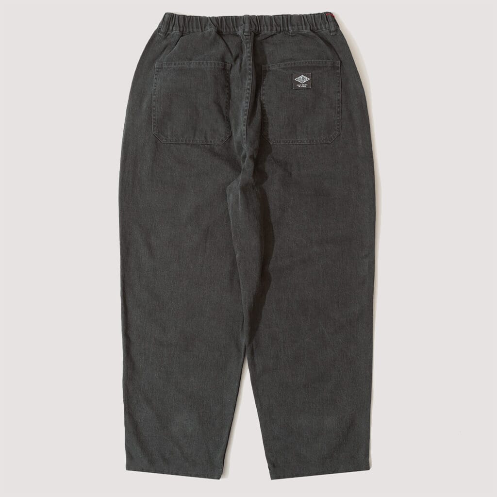 Cotton Twill Easy Pants Katsuragi - Charcoal Black | Danton