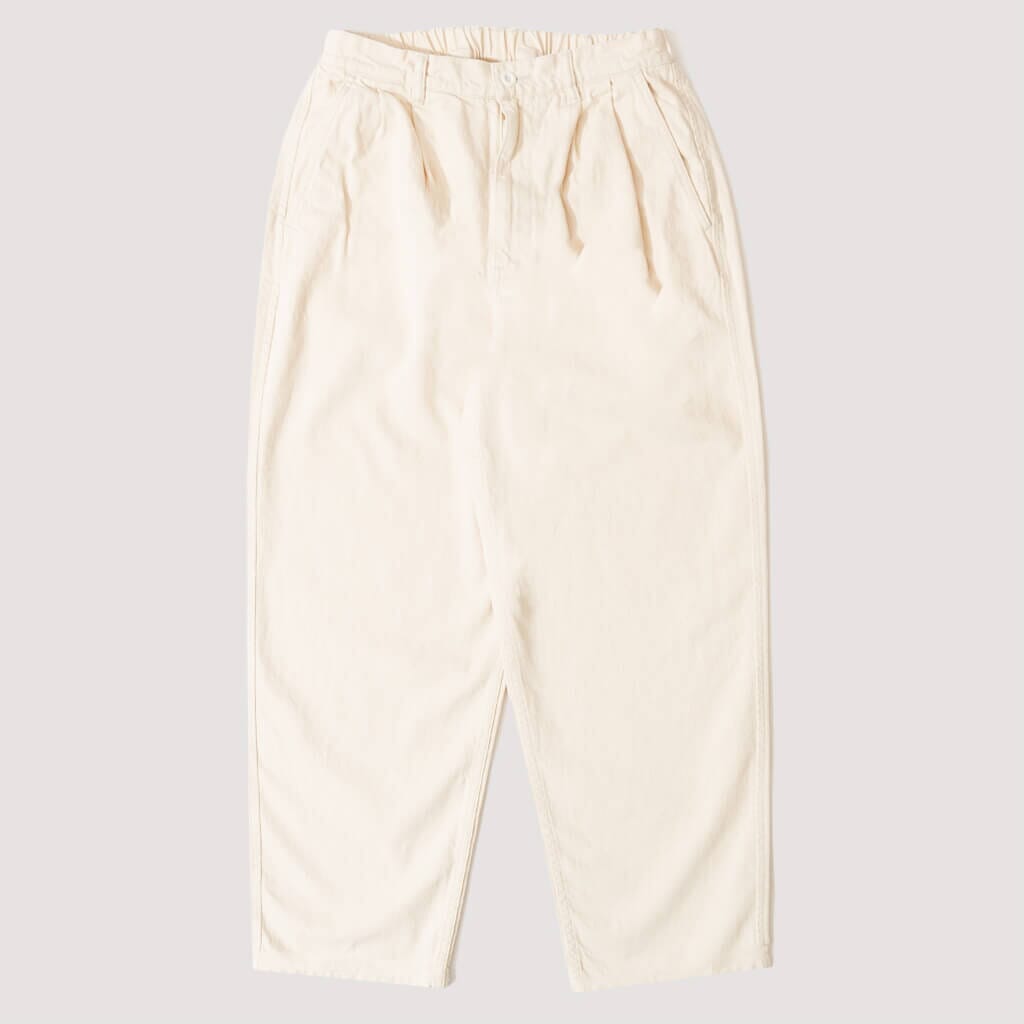Cotton Twill Easy Pants Katsuragi - Ecru | Danton | Peggs & son.