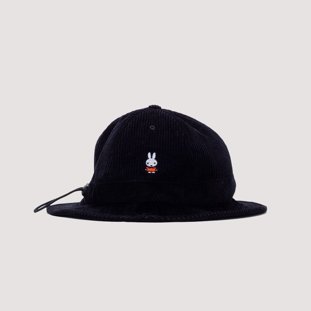 Miffy Cord Bell Hat - Black| Pop Trading Company X Miffy| Peggs & son.