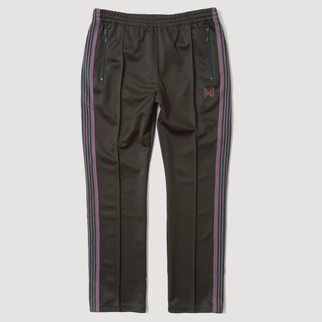 Narrow Track Pant Poly Smooth - Green| Needles| Peggs & son.