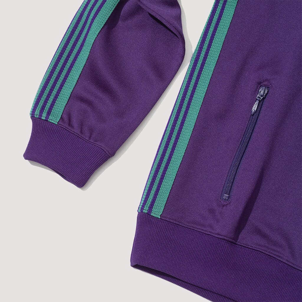 Track Jacket - Eggplant - Poly Smooth | Needles | Peggs & son.