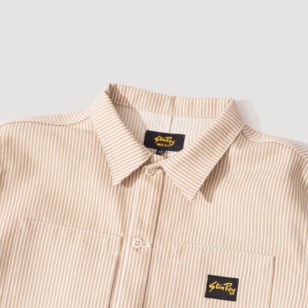 Prison Shirt - Khaki Hickory | Stan Ray | Peggs & son.