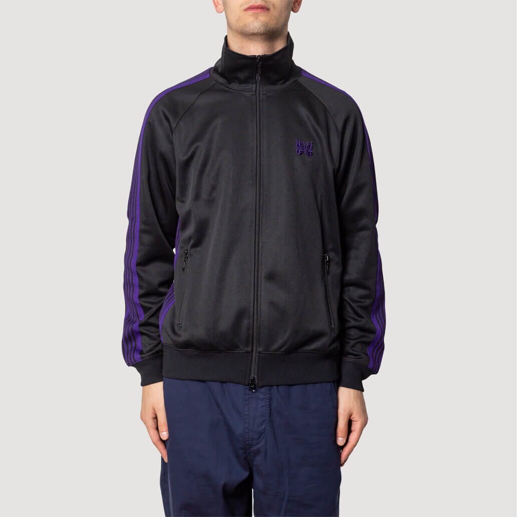 Track Jacket - Poly Smooth - Black | Needles | Peggs & son.